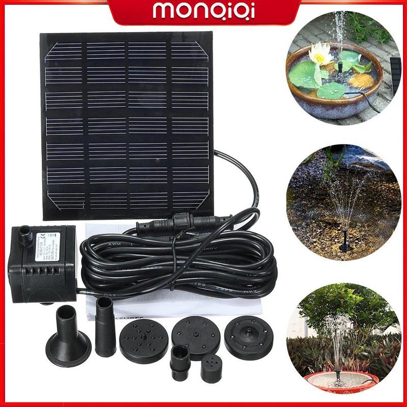 Máy Bơm Nước Thông Minh 7V 1.5W Đài Phun Nước Năng Lượng Mặt Trời Dùng Trong Vườn Cây Nổi Đài Phun Nước Bể Bơi Vườn Bể Cá Máy tưới cây