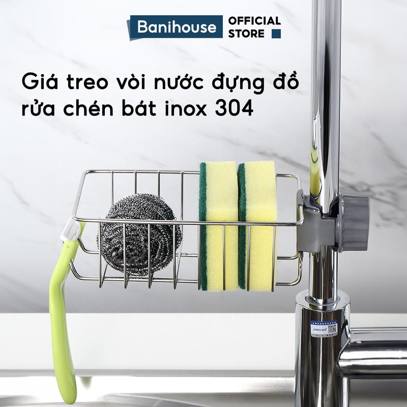 Giá Treo Vòi Nước Đựng Đồ Rửa Chén Bát Banihouse Giỏ Đựng Đồ Bồn Rửa Chén Bát Treo Gọn Gàng Tiện Lợi