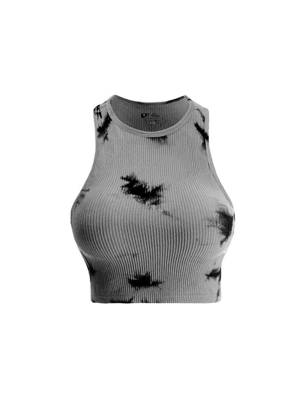 Women's 5pcs Tie Dye Print Round Neck Sports Vest, Casual Sporty Sleeveless Ribbed Tank Top for Tennis Pickleball Yoga Gym Workout Running, Ladies Sportswear Fitness  for All Seasons, Gym Wear, Tank Tops 2
