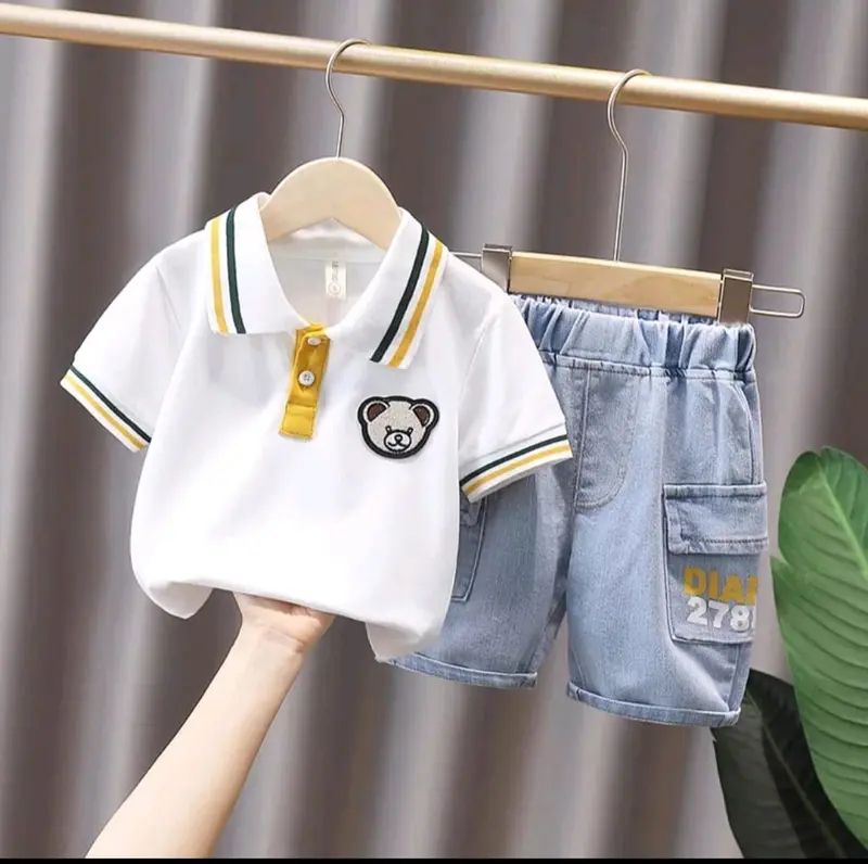 Setelan baju anak laki laki perempuan 6bln-5thn | Setelan vn polo bear diary / vn tas raket 0