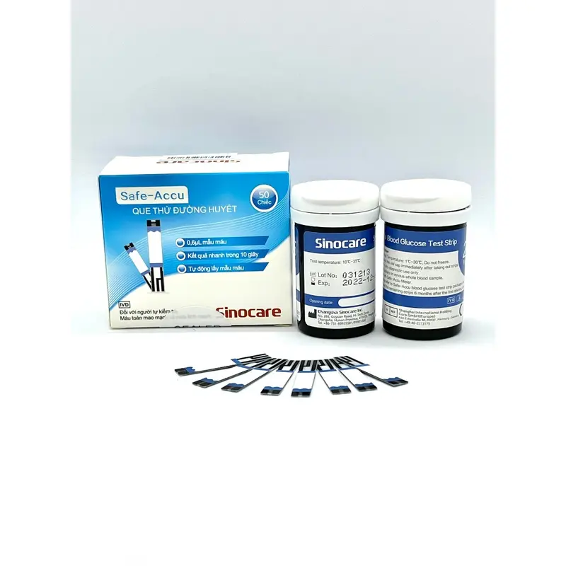 Hộp đường (gluco) Sinocare- Hộp 50 que (tặng 50 kim) 3