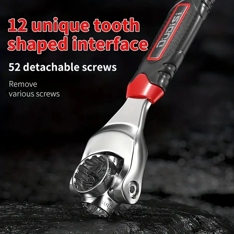 360 Degree Multifunctional Socket Wrench, Multipurpose Metric Imperial Socket Wrench, Assembly & Disassembly Tools for Car Repair 4