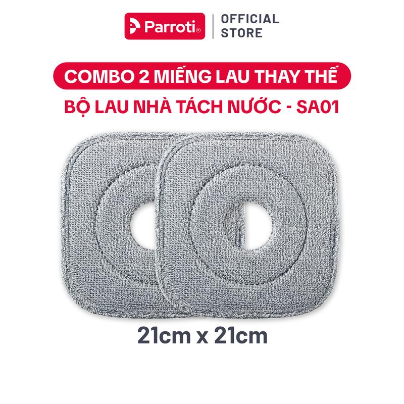 Parroti - Combo 2 Miếng lau thay thế bộ lau nhà tách nước bẩn PAD - SA01