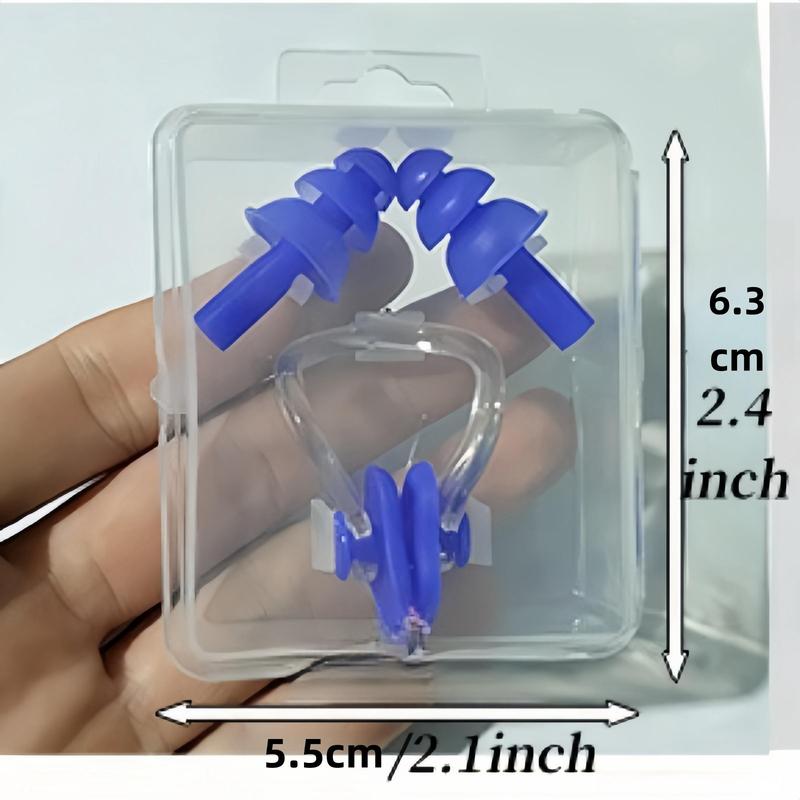 Professional Swimming Equipment Set, 3 Counts/set Portable Waterproof Swimming Earplugs & Nose Clip, Swimming Accessories for Men & Women 9