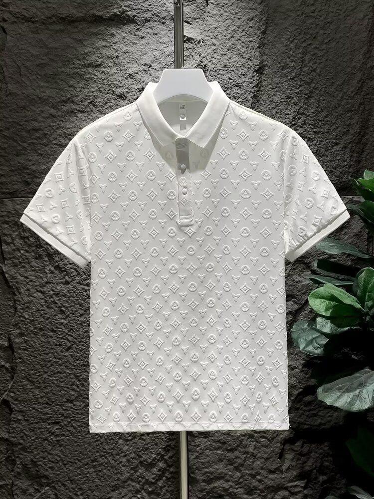 Product Introduction of Áo Polo Nam Vải Jacquard, Thời Trang, Phong Cách Thường Ngày Thoải Mái Và Thoáng Khí, Thích Hợp Cho Mùa Hè, Hàng Mới Về, Dáng Ôm, Cổ Bẻ Áo, Áo Thun ngắn Tay Menswear Shirt 2