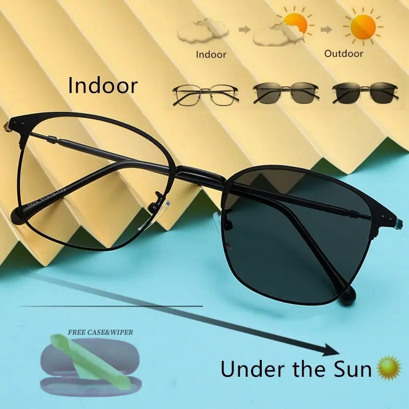 Photochromic Anti Radiation Eyeglass Glasses Anti Blue Light Eyeglasses For Woman Man