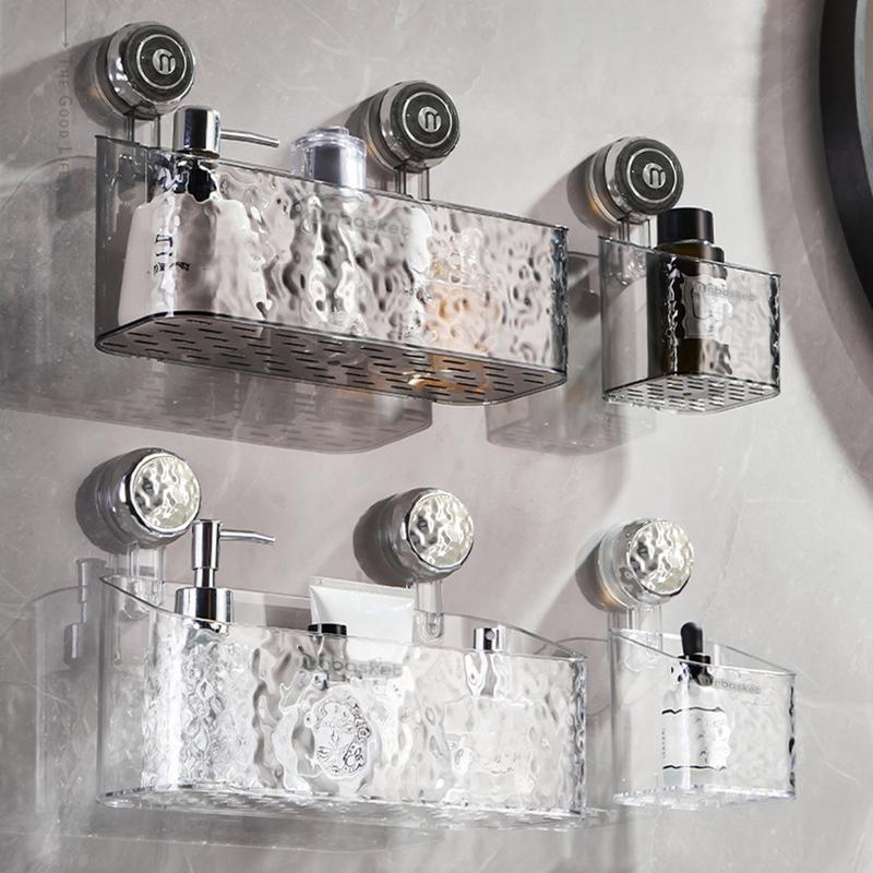 Bathroom Storage Rack Wall-mounted Punch-free Sticky Great Stickiness ...
