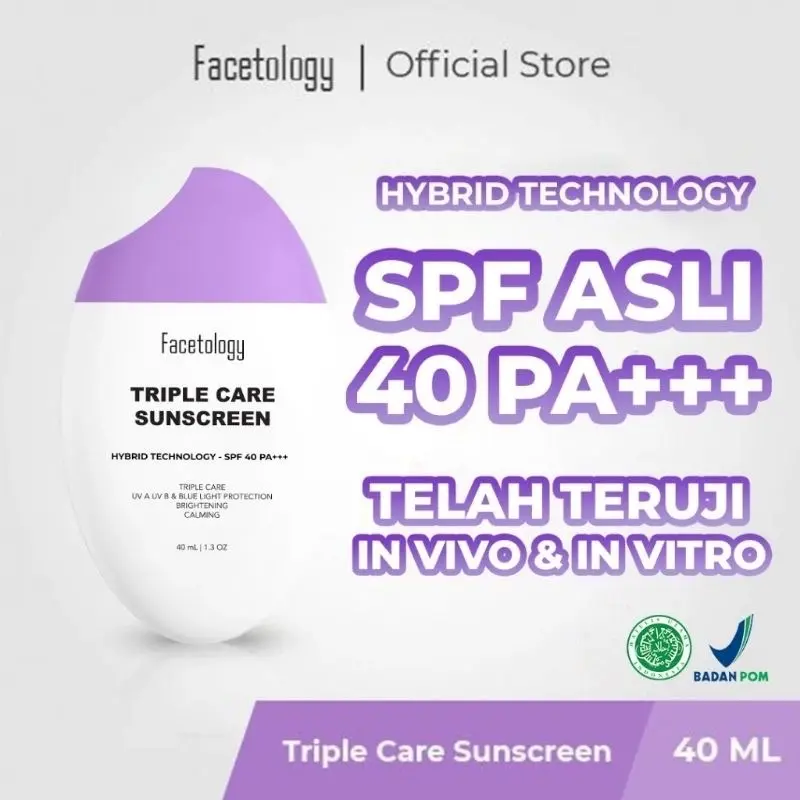 FACETOLOGY Triple Care Sunscreen SPF 40 40Ml