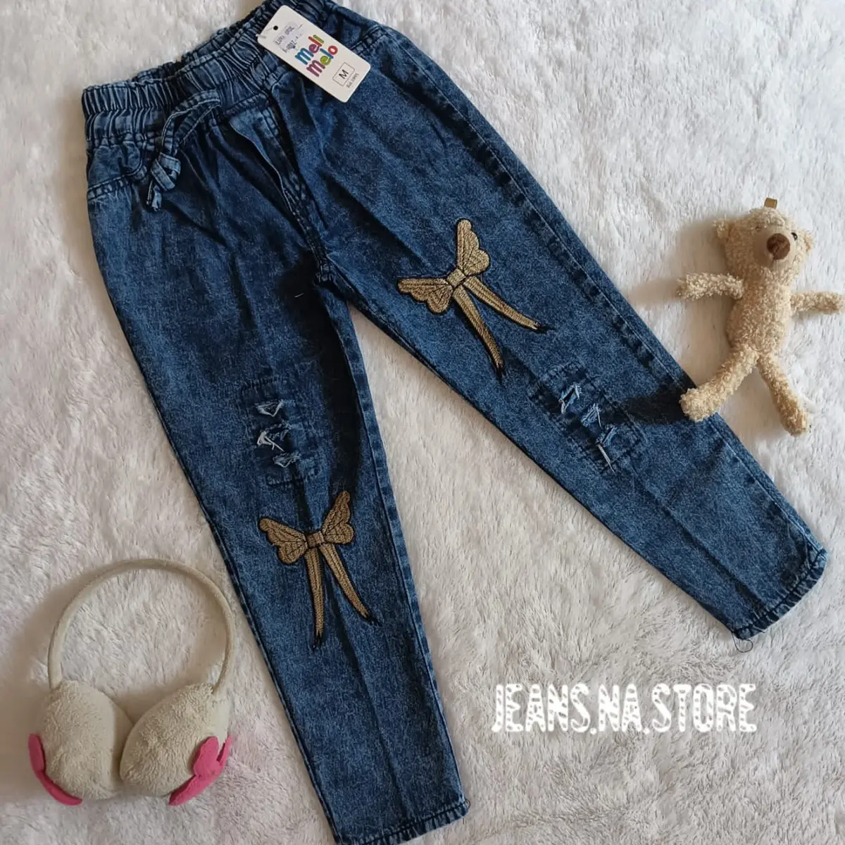 Celana jeans anak baggy jeans  usia 7-13 tahun