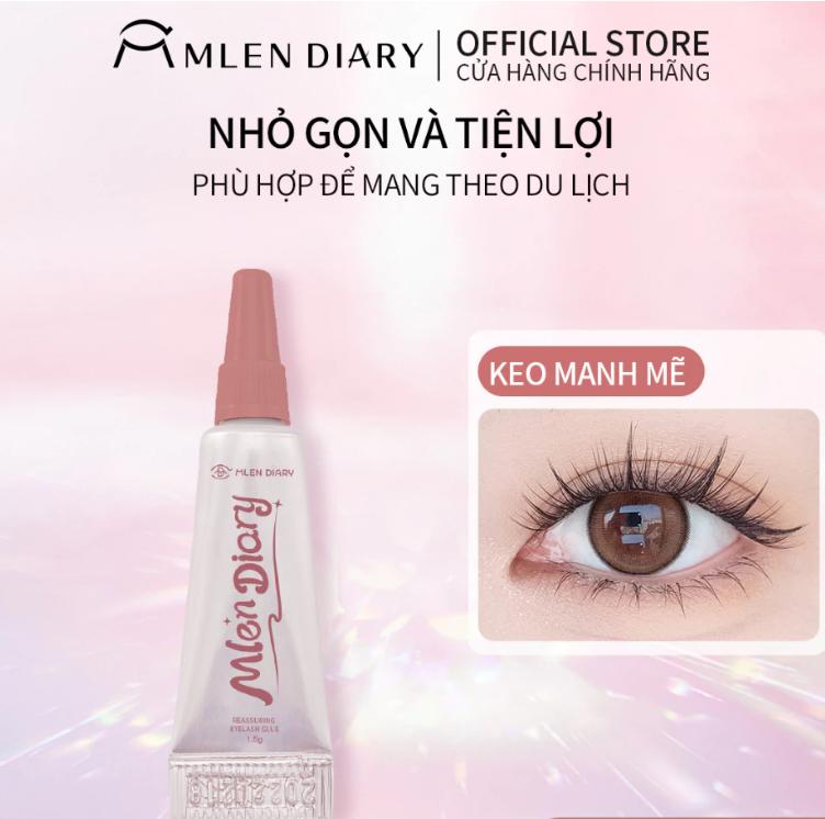 [Dụng cụ] Mlen Diary - Keo Dán Mi Giả 1.5ml An Toàn Không Gây Kích Ứng Nhẹ Nhàng Nhanh Khô Và Không Mùi Và Nhíp