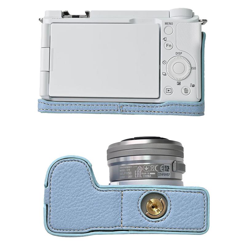 Product Introduction of PU Leather Camera Case For Sony ZVE10 II Half Body Cover With strap For Sony ZVE10 II ZVE10 Mark ii ZV-E10 II 12