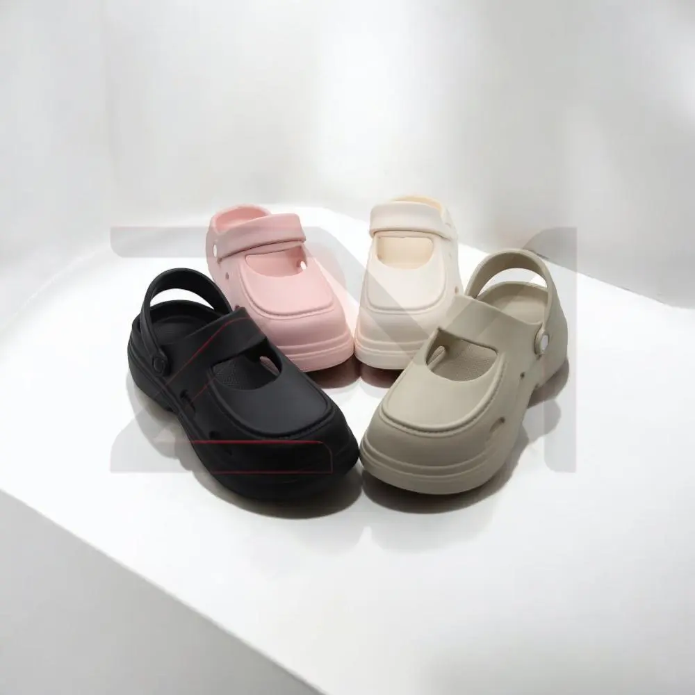 F868 | Sandal Wanita Empuk & Tebal Anti Slip | Sandal Modis Kekinian | Sandal model Baim / Clog Wanita