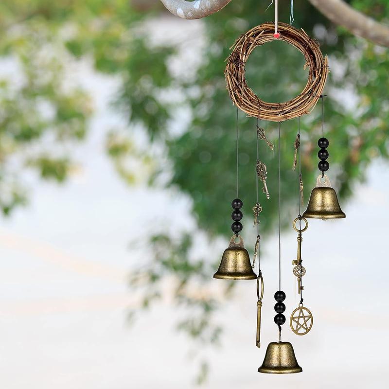 Product Introduction of Vintage Wind Chime, 1 Count Wall Hanging Bell Ornament, Bell Decoration, Home Decor for Living Room Bedroom, Festive & Party Supplies 6
