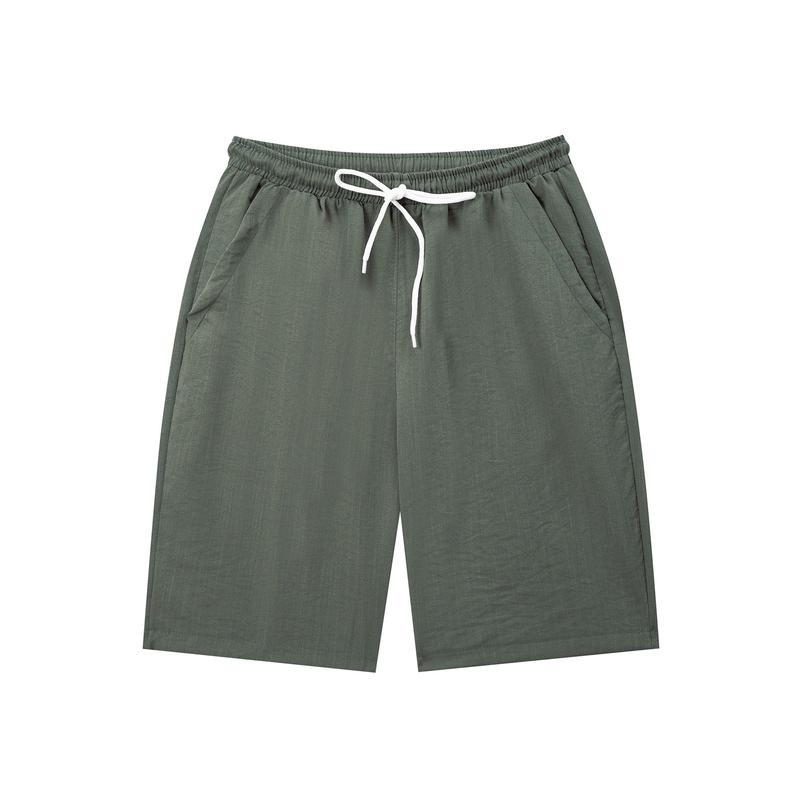 Quần Đùi Nam Vải Đũi Cao Cấp Nhẹ Thoáng Thấm Hút Mồ Hôi Tốt Màu Sắc Thanh Lịch Menswear Có Túi