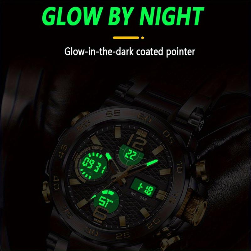 Product Introduction of Sports Watch Fashion New Dual Display Multi-Function Silicone Luminous Sports Casual Waterproof Men's Watch 12