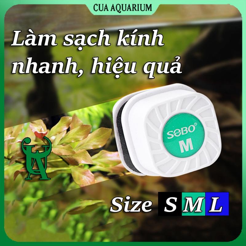 Nam châm lau kính bể cá SOBO - Dụng cụ vệ sinh cọ chùi hồ thuỷ sinh