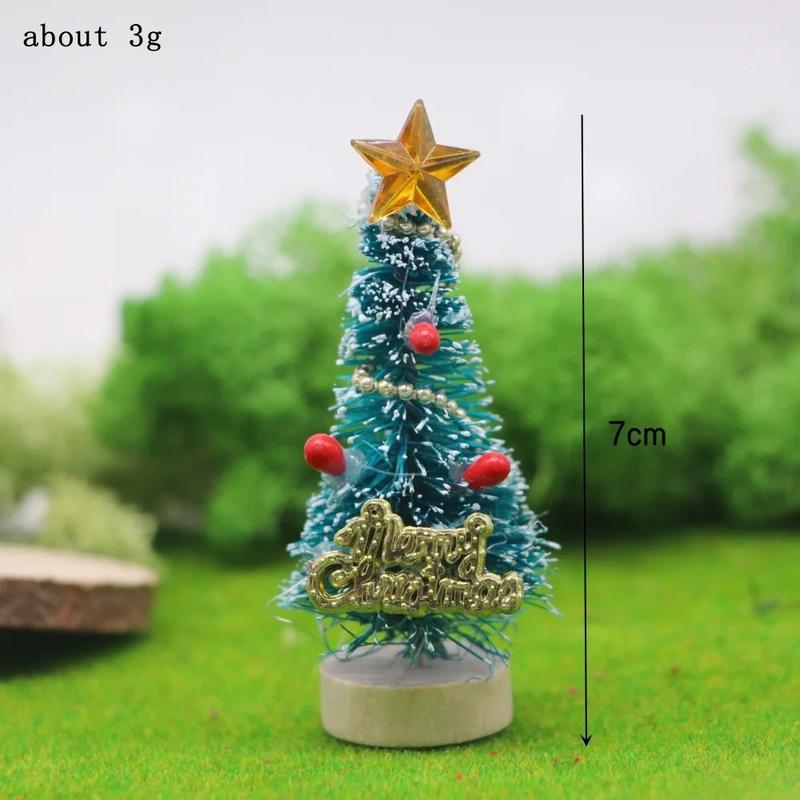 Product Introduction of 1Pc 1:12 Dollhouse Miniature Christmas Tree Cedar Tree Snowflake Pine Needle Tree Doll House Garden Decor Toy Accessories 30