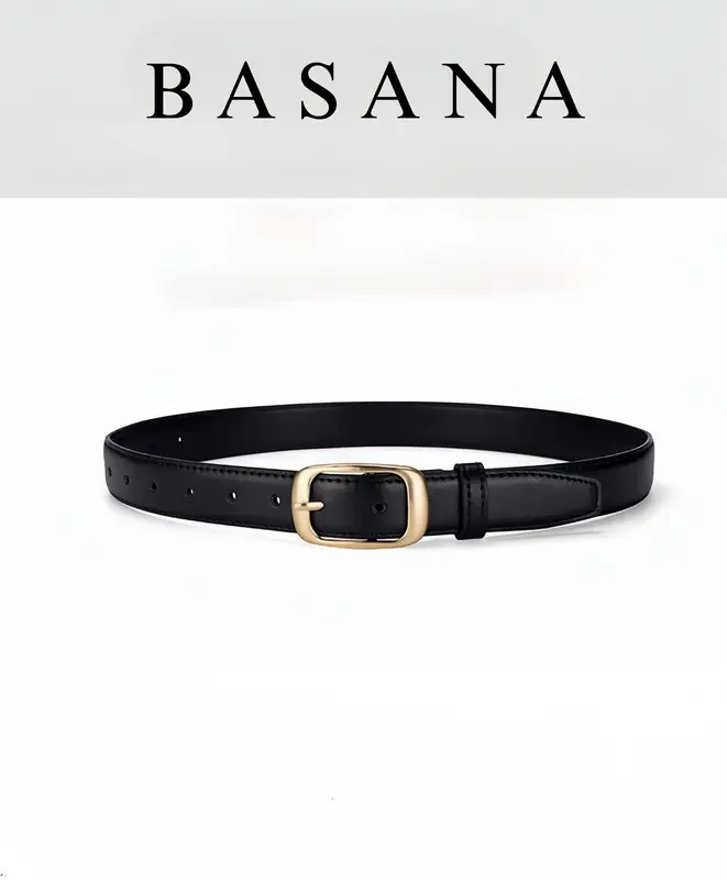 BASANA thắt lưng bản nhỏ chất liệu cao cấp phối với nhiều loại quần khác nhau A2210TLN01 1