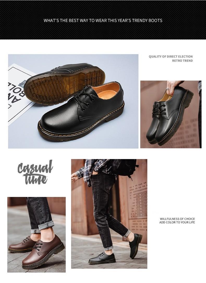 Product Introduction of Couple Oxford Boots Men & Women Size 36-46 Casual Genuine Leather Shoes Fashion Formal Black Martin Shoes 1461 New style men's leather shoes 3