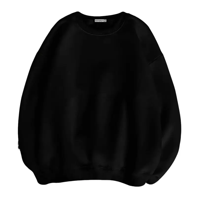 Áo nỉ tay dài không nón mẫu trơn không in hình kiểu nam nữ đều mặc được Menswear Hoodie 1