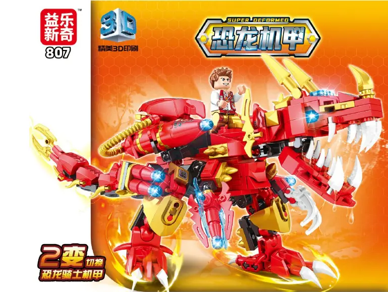 ĐỒ CHƠI MÔ HÌNH ROBOT BIẾN HÌNH KHỦNG LONG ĐỎ 2 TRONG 1