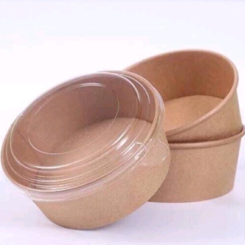 1 tô giấy kraft chịu nhiệt, đựng thức ăn nhanh và bánh các loại 0