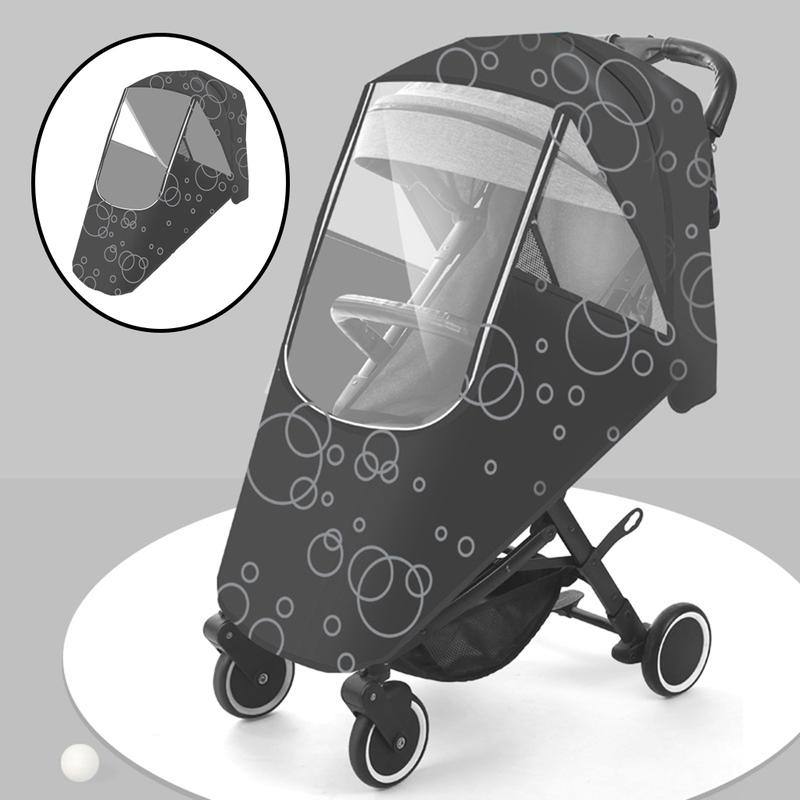 Product Introduction of Portable Universal Baby Stroller Waterproof Rain Cover Stroller Accessories Wind Dust Shield Zipper Open for Pushchairs Raincoat 10