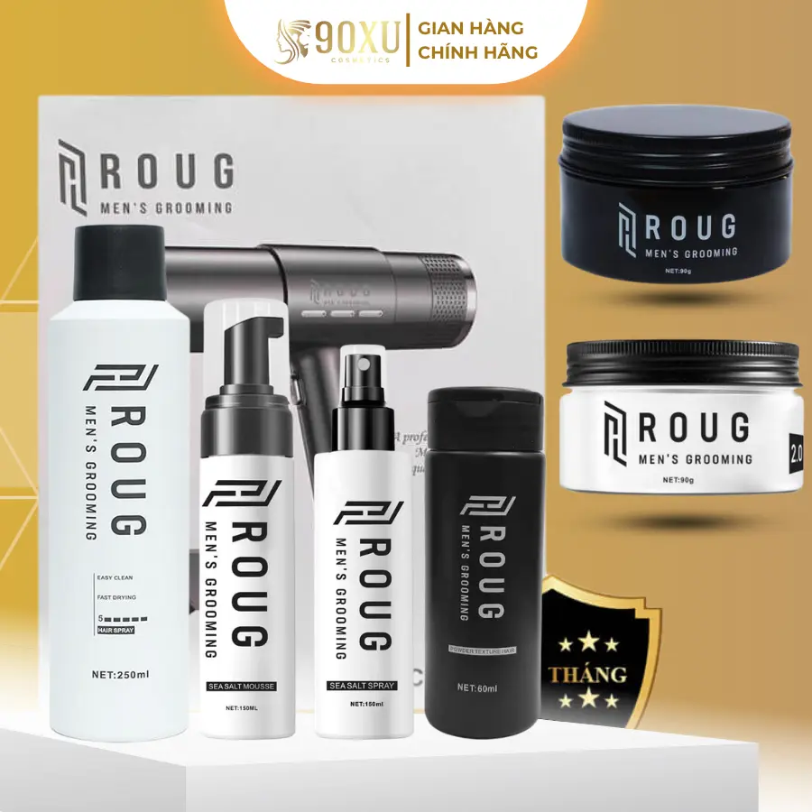 Sáp Vuốt Tóc ROUG, Gôm xịt tóc ROUG, Bọt tạo kiểu tóc ROUG, Xịt tạo phồng tóc ROUG phân phối sản phẩm chính hãng