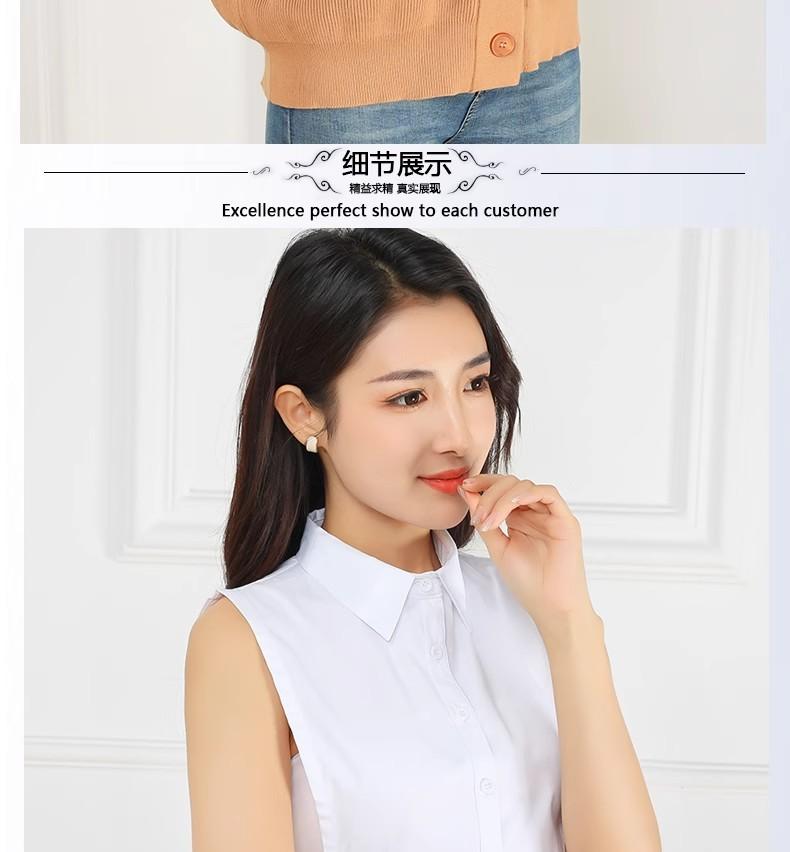 Product Introduction of Spring, autumn and winter versatile fake collar women's shirt shirt solid color new bottom fake collar Korean version fashion inner fake collar 5