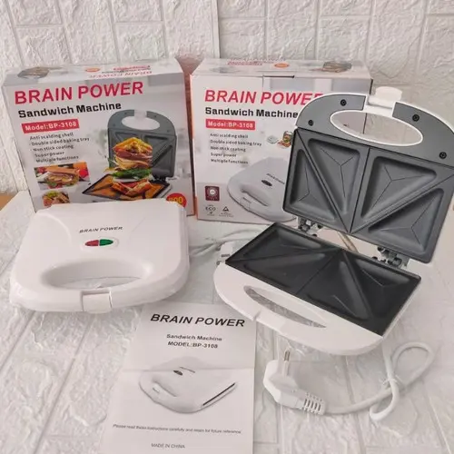 Sandwich Maker Machine / Mesin Panggang Roti Brain Power BP-3108 Alat Panggang Roti Termurah 2