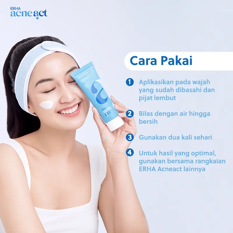 ERHA AcneAct Oil-Free & Acne Control Cleanser - Sabun Wajah Jerawat Berminyak 4
