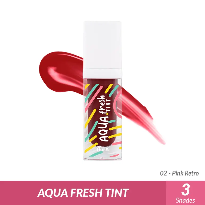 Fanbo Aqua Fresh Tint - Lip Tint - tahan hingga 10 jam - mengandung moisturizer alami dari 99.99% Aloe vera- no transfer- kissproof-mudah meresap 2