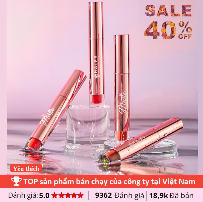 [MUA 1 TẶNG 2] Son Hapy Siêu Lỳ khuyến mãi (mua 1 son Tặng thêm 1 hũ son dưỡng, 1 nước hoa 2ml thơm ngọt)
