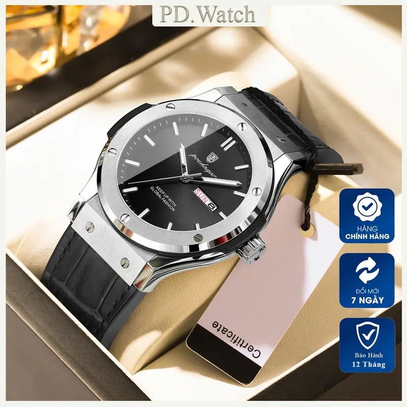 Đồng Hồ Nam Thương Hiệu POEDAGAR Chống Thấm Nước Đồng Hồ Đeo Tay Dạ Quang Phong Cách Sang Trọng Watch Voi 0