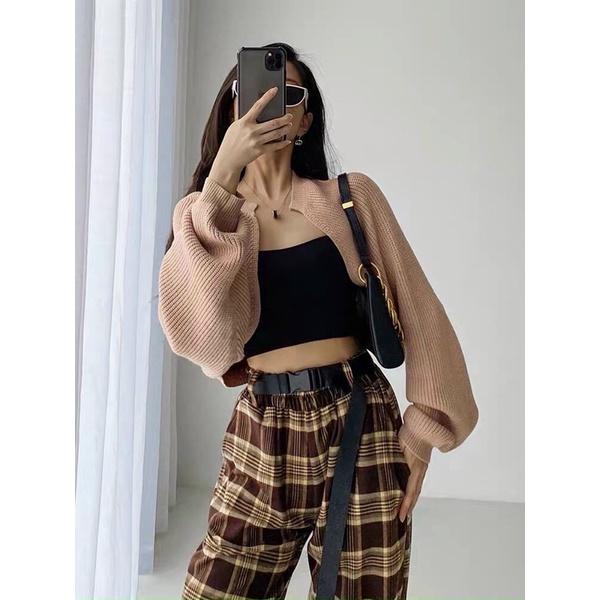 Áo khoác len cadigan blackpink cánh dơi crotop