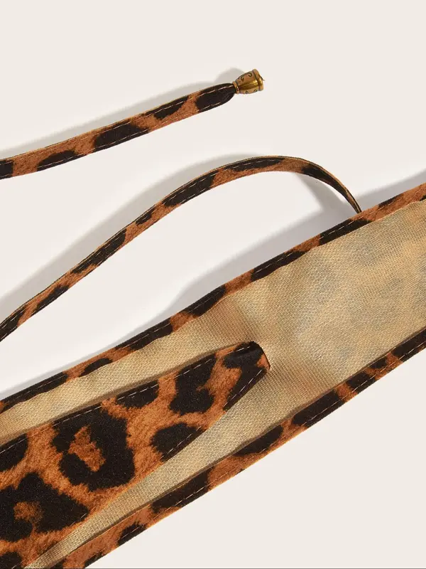 Women's Leopard Print Wide Belt, Casual Waistband for Jeans, Fashion Belt for Party, Daily Clothing Decor, Trendy All-match & Exquisite Belt for Birthday Gift 4