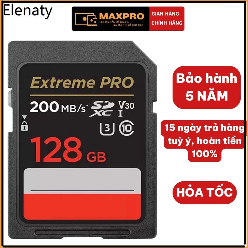 Thẻ nhớ SD 128GB 64GB 32GB 256GB Ultra Class 10 và Extreme Pro tốc độ cao cho máy ảnh, máy quay 4K Full HD