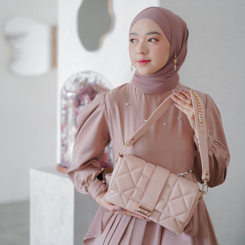 [Beli Lokal] Lophy Bag Tas Wanita Shoulder Bag Sling Bag Tas Bahu Wanita Tas Selempang Wanita Irish Bag in Pink Blush 2