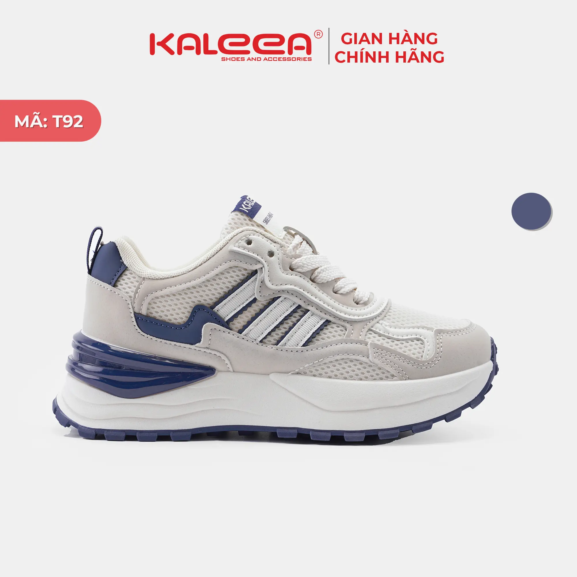 KALEEA T92 - Giày Thể Thao Nam/Nữ Dệt Kim Thoáng Khí, Sneaker Đế 5p Đi Êm sz 35-43
