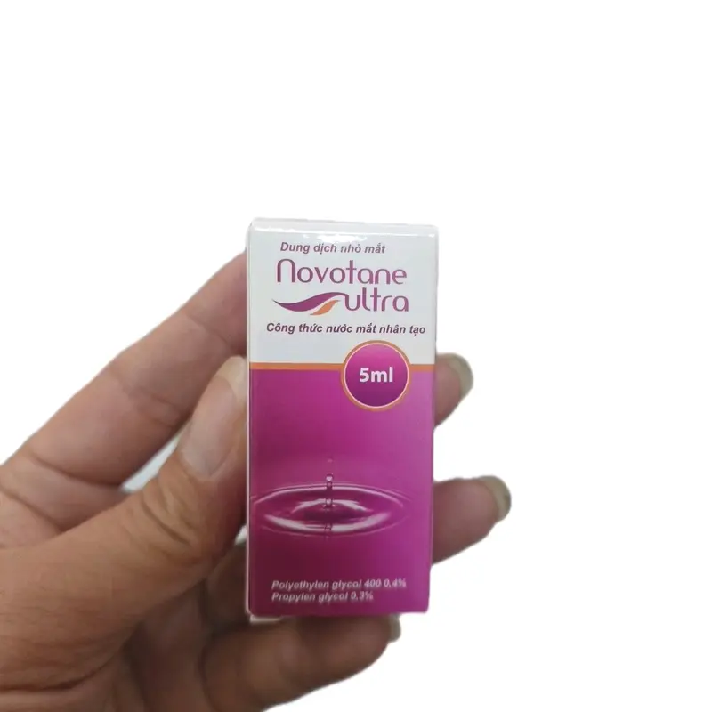 Novotane Ultra 5ml, nước mắt nhân tạo cấp ẩm, giảm kích ứng dùng cho người đeo lens, kính áp tròng. 1