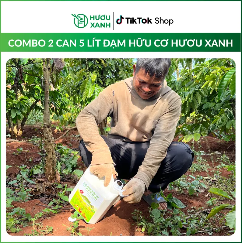 [COMBO 2 CAN 5 LÍT] Đạm Hữu Cơ Hươu Xanh Giúp Cây Bật Mầm, Xanh Lá, Bung Cành, Đẻ Nhánh Mạnh, Nuôi Trái, Phục Hồi Sau Thu Hoạch 4