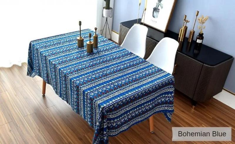 Product Introduction of Printed Bohemian Ethnic Fabric Cotton Linen By Meters for Dress Skirt Tablecloth Diy Sewing Vintage Cloth Breathable Soft Flower 20
