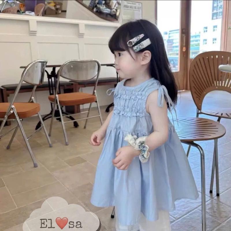 Váy bé gái - VÁY THÔ BÈO NHÚM NƠ siêu xinh cho bé gái 1 - 8 Tuổi
