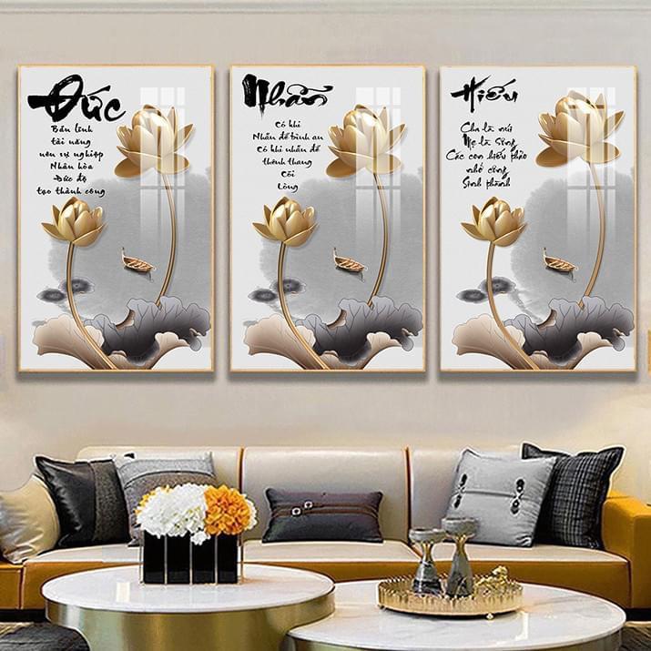 Tranh tráng gương,tặng kèm đinh treo tranh Treo Tường Phòng Khách,Đức Nhẫn,Hiếu Đồng