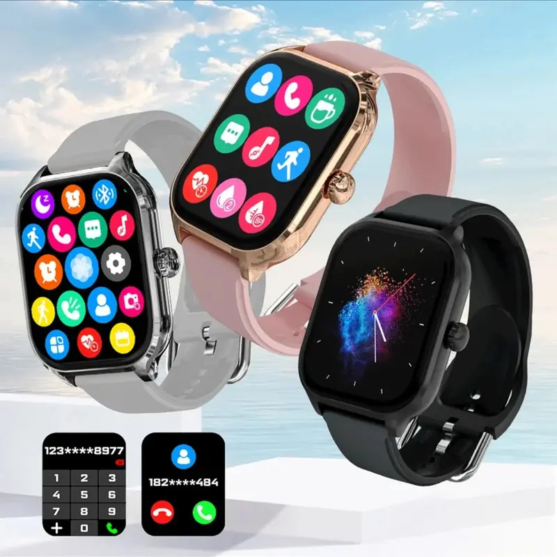 New H9 Smartwatch Dial to Answer Calls Calorie Tracking Heart Rate Blood Oxygen Monitoring Bluetooth Multifunctional Smart Watch