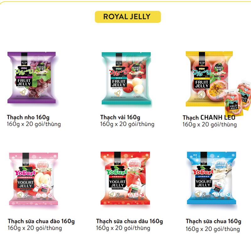 Thạch trái cây Đài Loan vị nho 160g, thạch hoa quả dai giòn thơm ngon An Gia Sweets Snacks 3