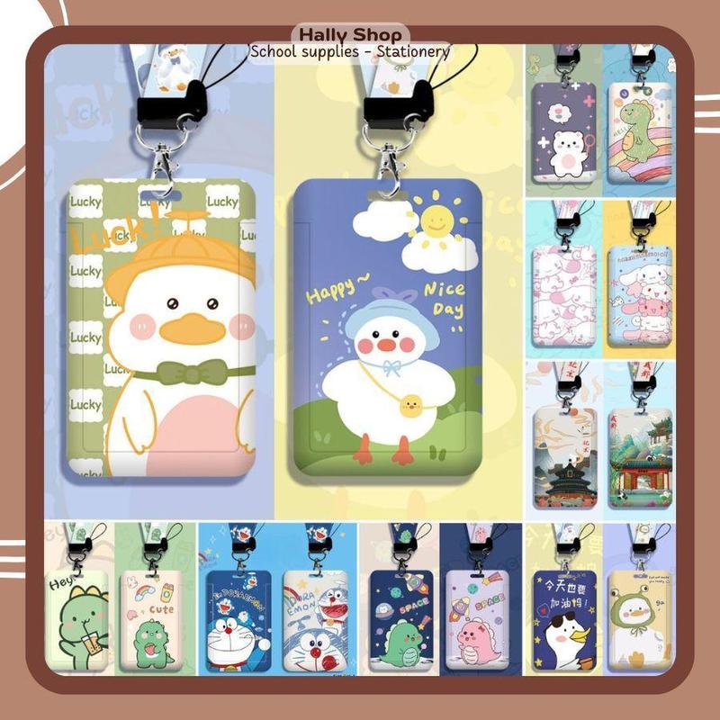 Dây đeo thẻ học sinh bảng tên dành cho sinh viên nhiều mẫu hoạt hình hoạ tiết dễ thương cute- Hally shop