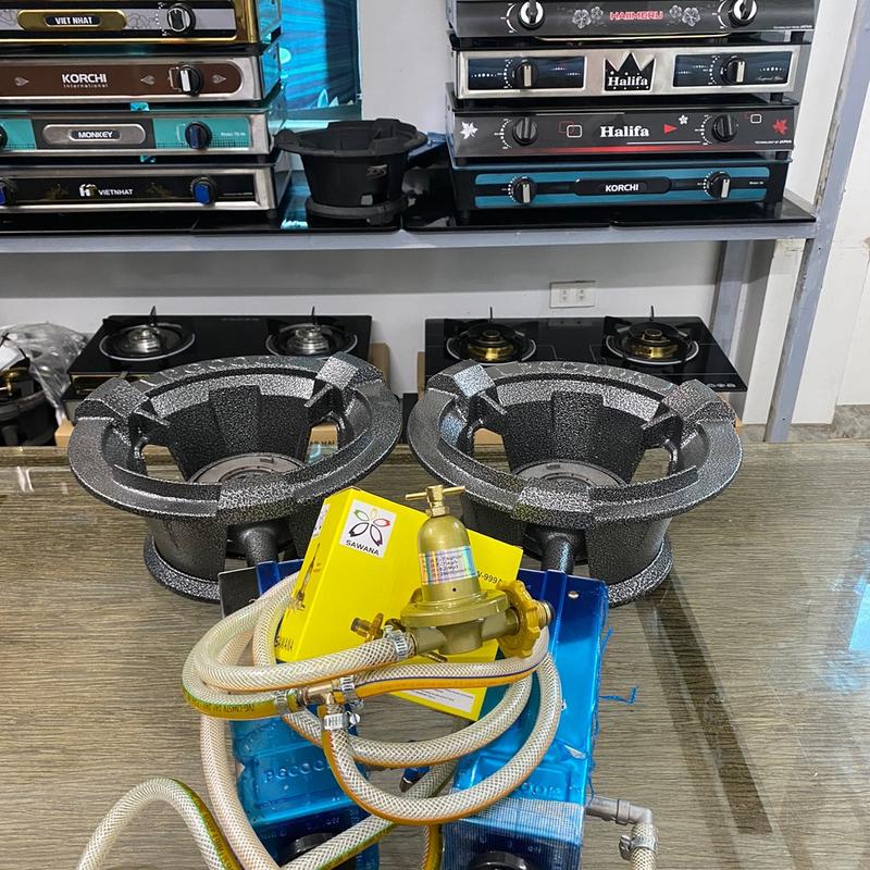ComBo 2 bếp gas CN L1 kèm van dây office  furnace bếp  nhôm bếp  gas