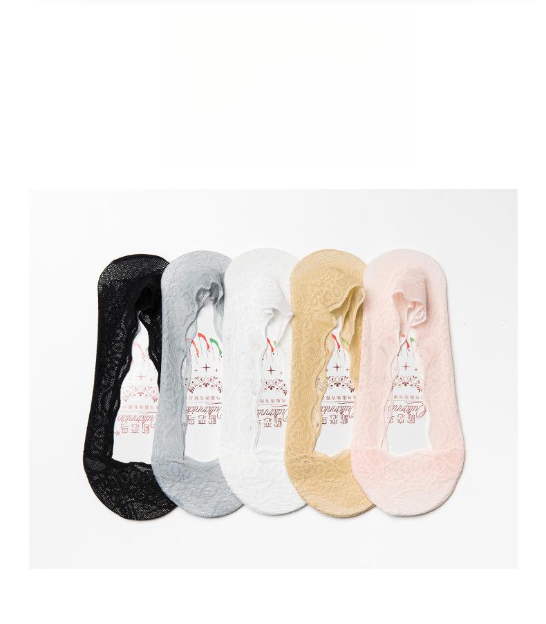 Product Introduction of Stokin Bot Renda, Untuk Wanita, Kaki Cetek, Diperbuat daripada Kapas, Warna Pepejal, Bahagian Nipis Musim Panas, dengan Silikon, Tidak Licin, Bernafas, Tidak Jatuh dari Tumit, Tidak Nampak, Sesuai untuk Wanita Socks 1