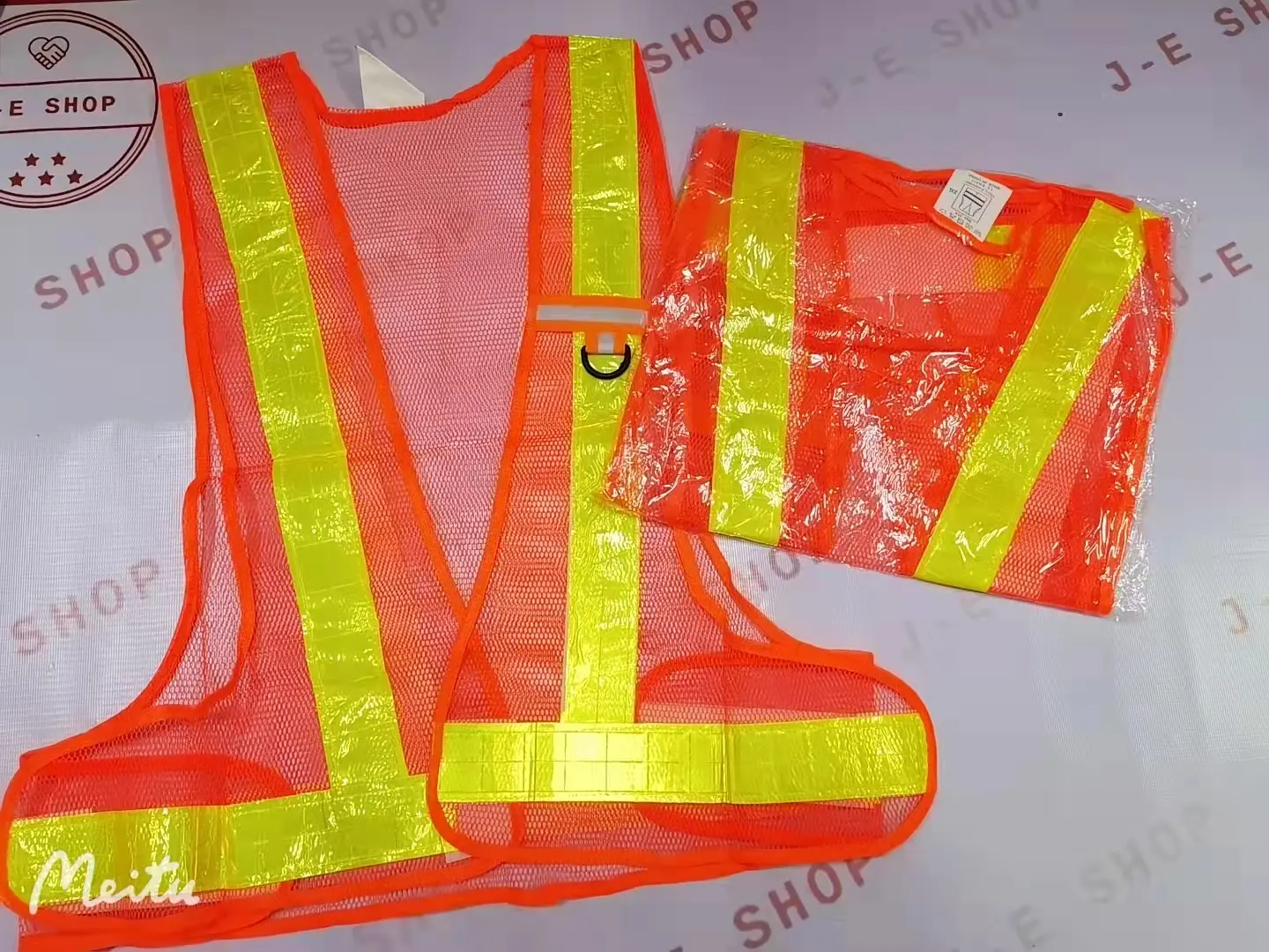 Reflective Safety Net Traffic Vest(green at orange)